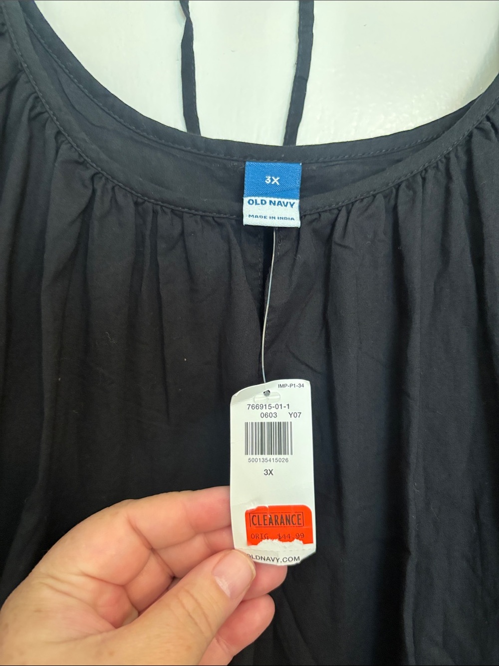 Old Navy Black Mini Dress with Scoop Neck and Puff Sleeves - Picture 3 of 9